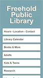 Mobile Screenshot of freeholdpubliclibrary.org