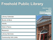 Tablet Screenshot of freeholdpubliclibrary.org